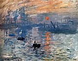 Claude Monet - Impression Sunrise painting